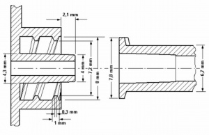 Technische Zeichnung LuerLock - Anschluß